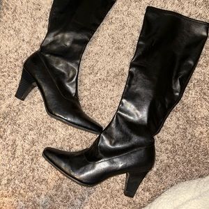 Black knee high boots